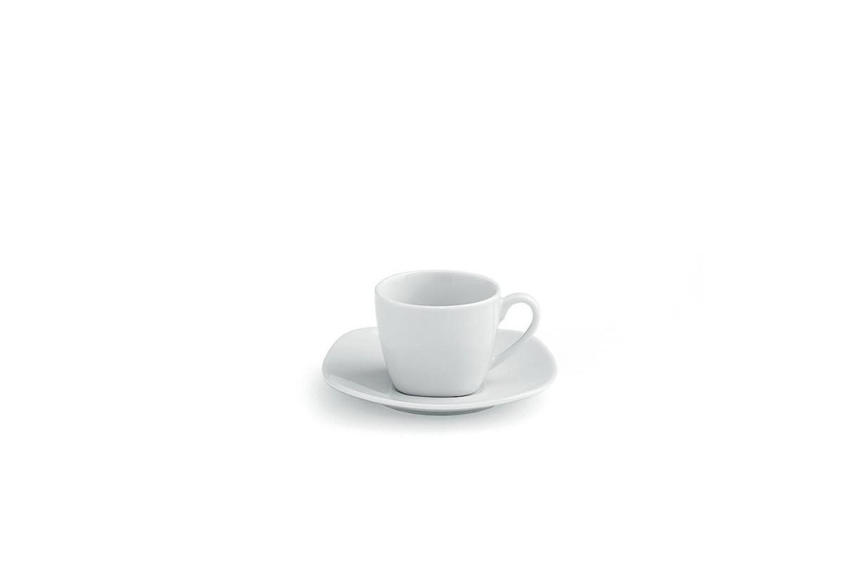 Tazza caffe con piattino p.square bco cc 85