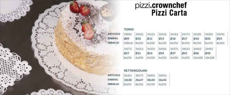 Cf.250 pizzi tondi 34 (promo) crown chef carta