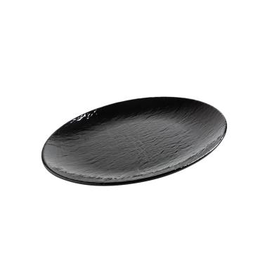 Vassoio melamina ovale cm 49x36,5x4,5 stone age nero