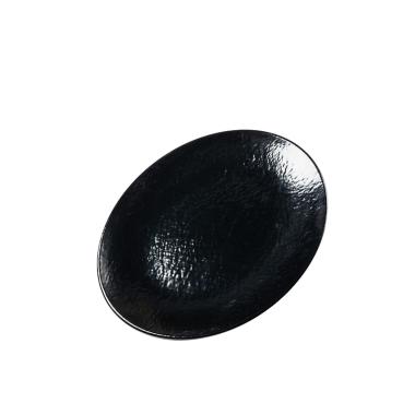 Vassoio melamina ovale cm 39x29x4,4 nero stone age