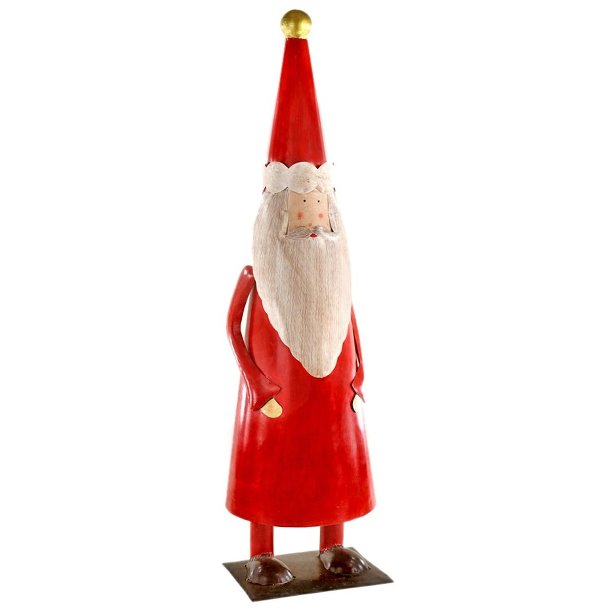 Babbone natale gigante metallo rosso 23,00x23,00 cm x h 91,00 cm